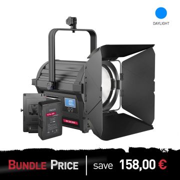 RAYZR 7 300 Daylight 7" LED Fresnel light +NHV-VM285 285Wh 29,6V V-Mount Battery +V-Mount Battery Plate Bundle